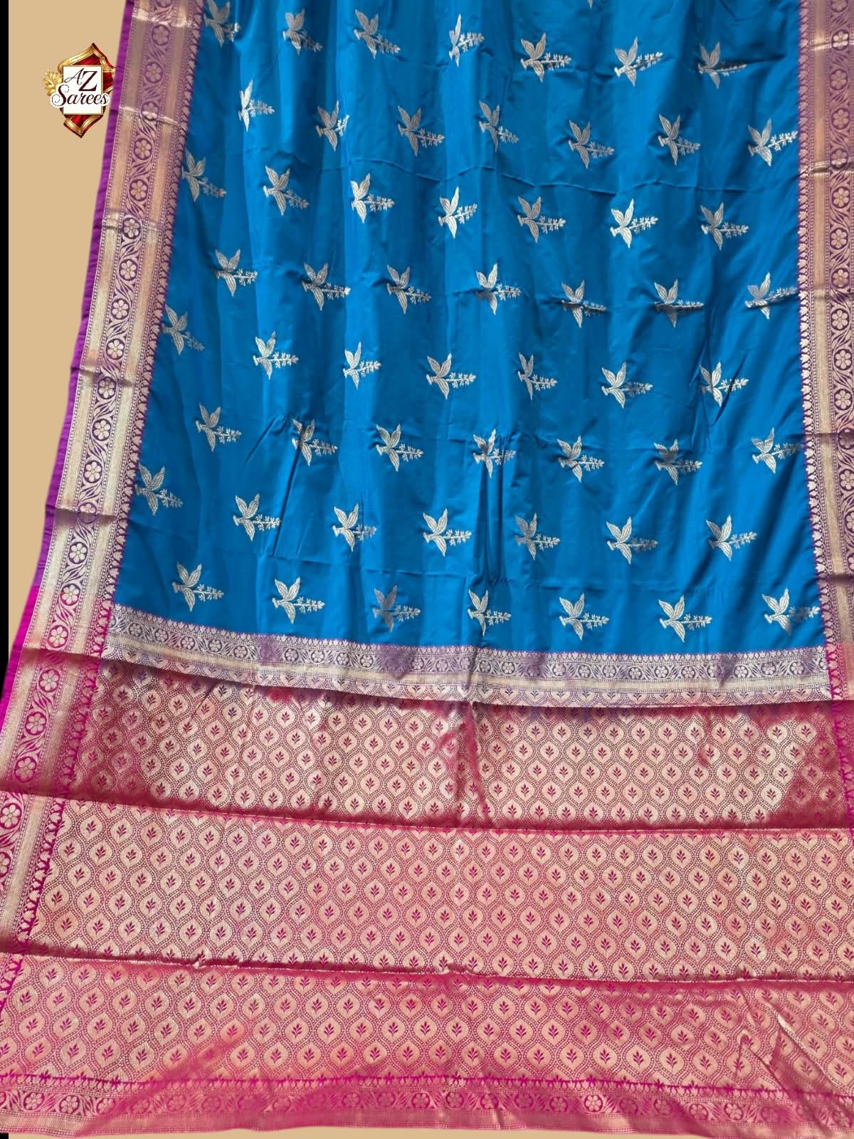 Blue Banarasi Silk Saree