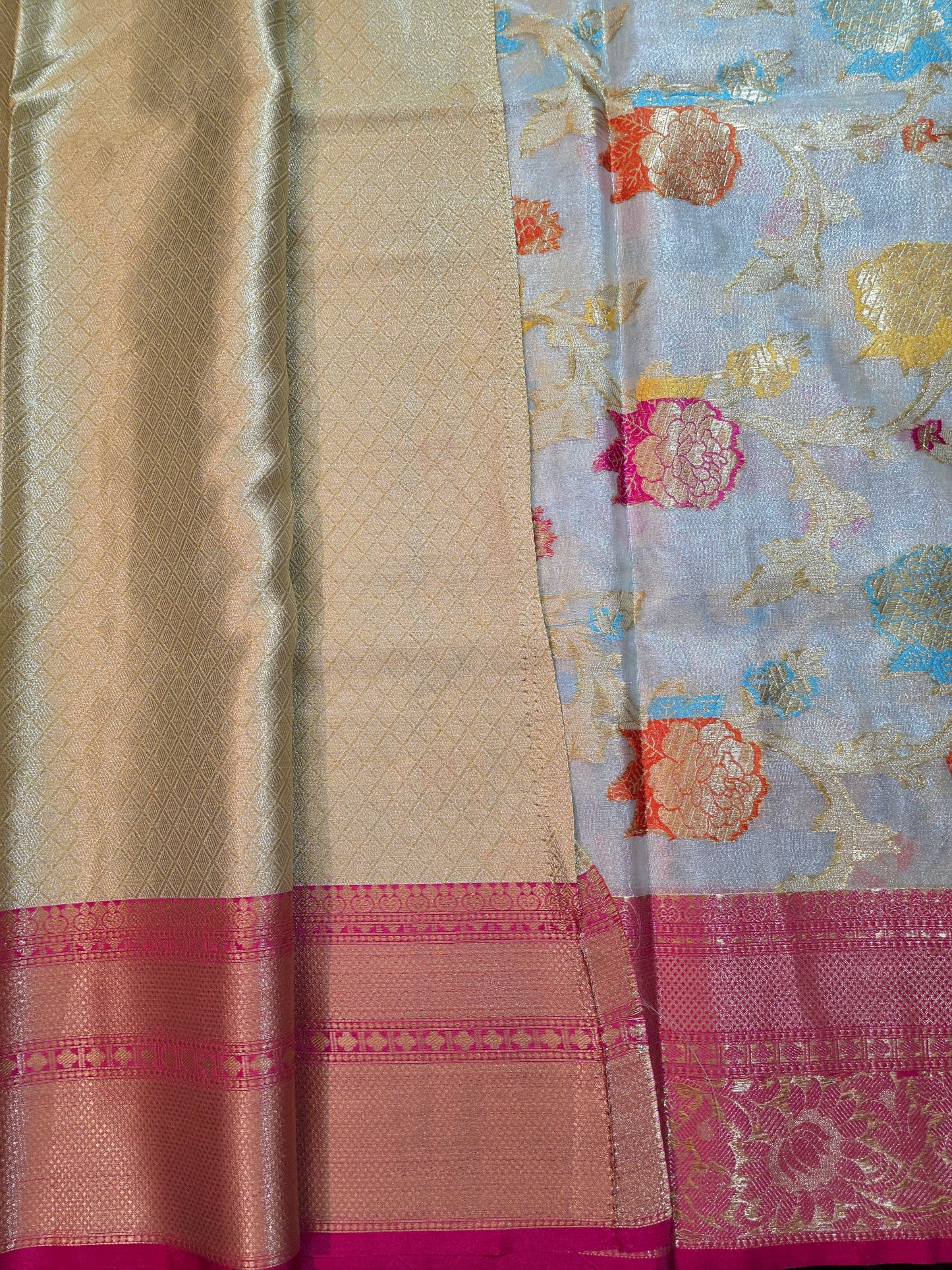 Water Colour Tissue Banarasi Saree