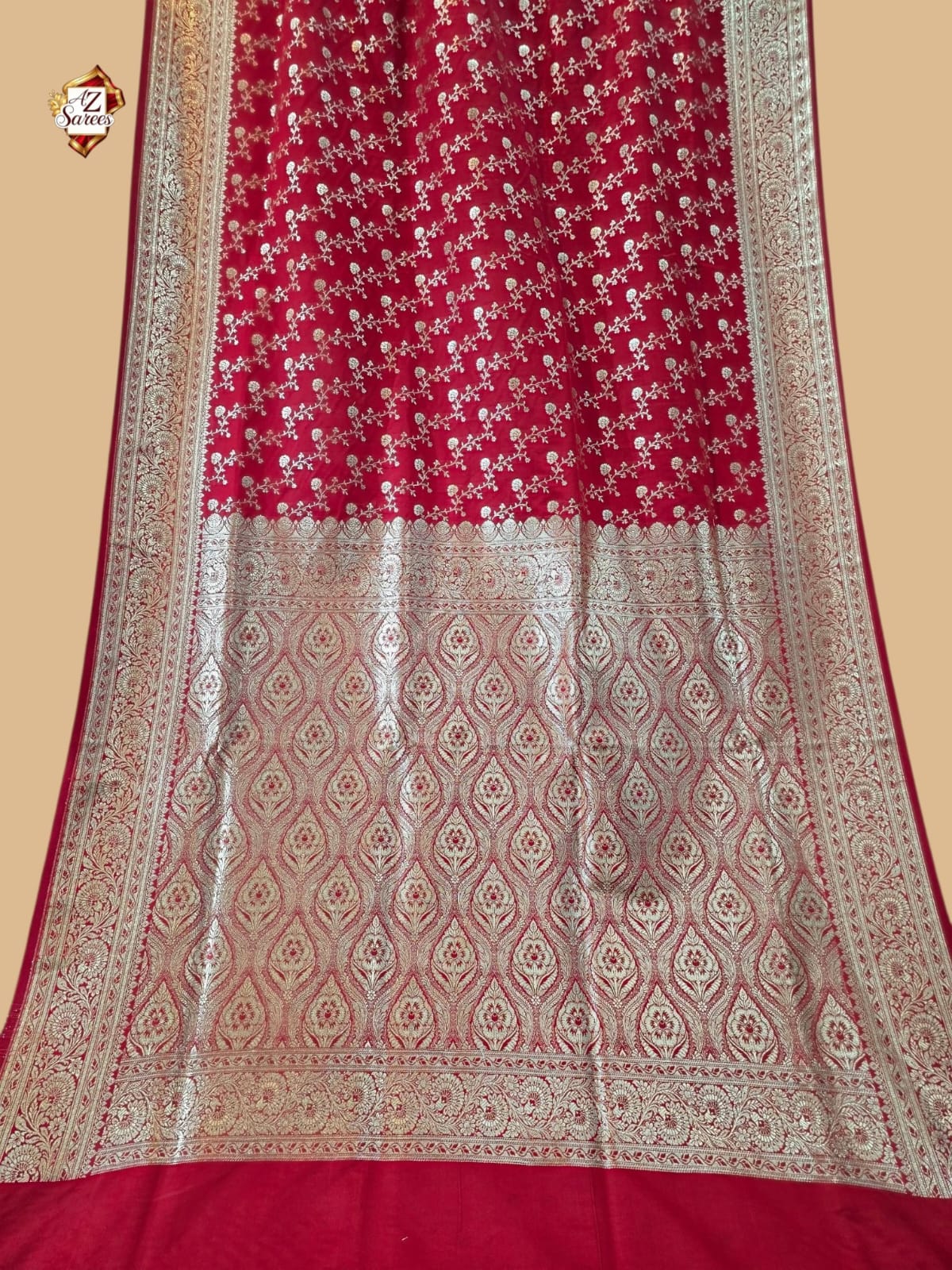 Red Banarasi Katan Saree