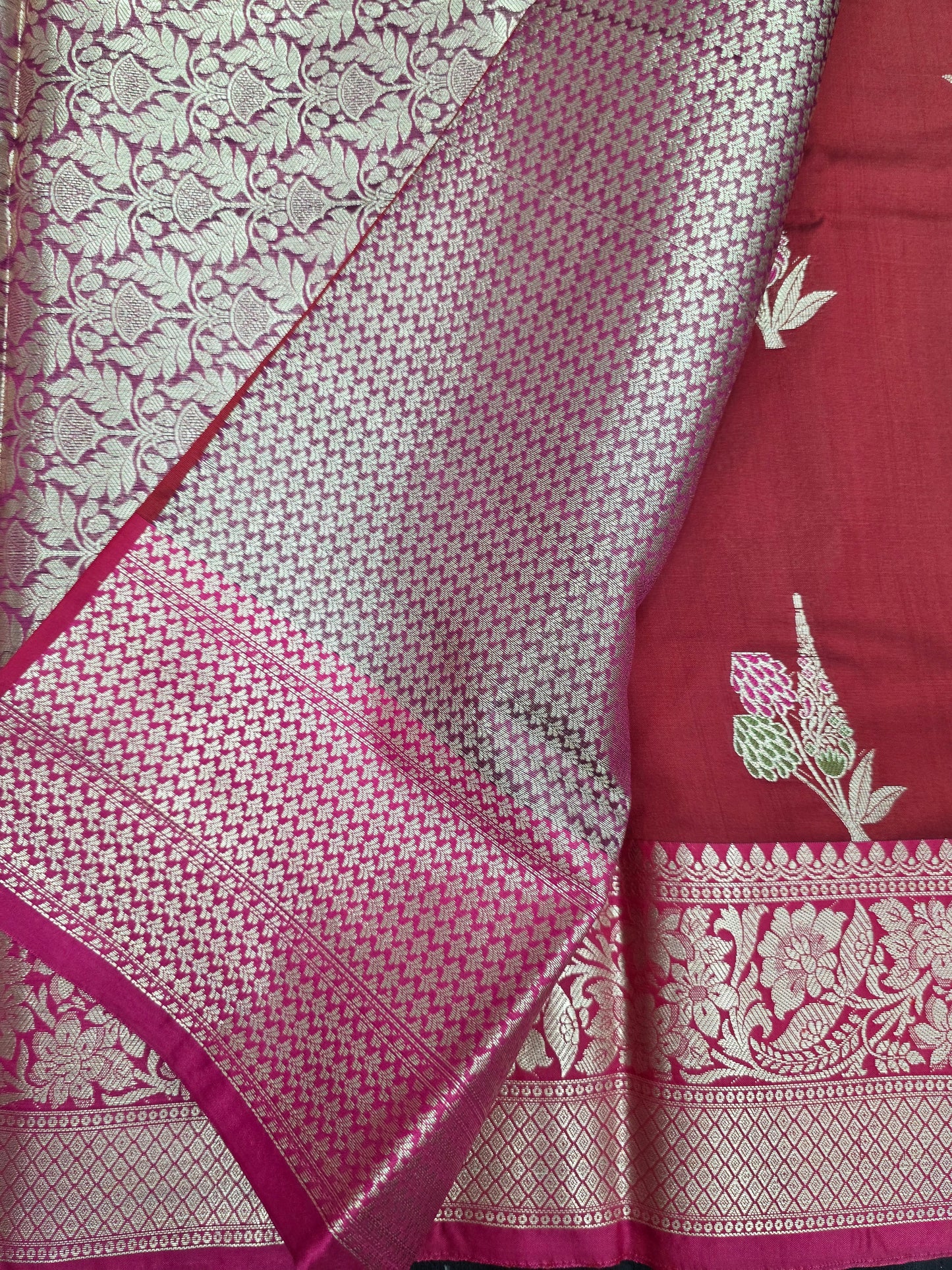 Red Banarasi Katan Saree