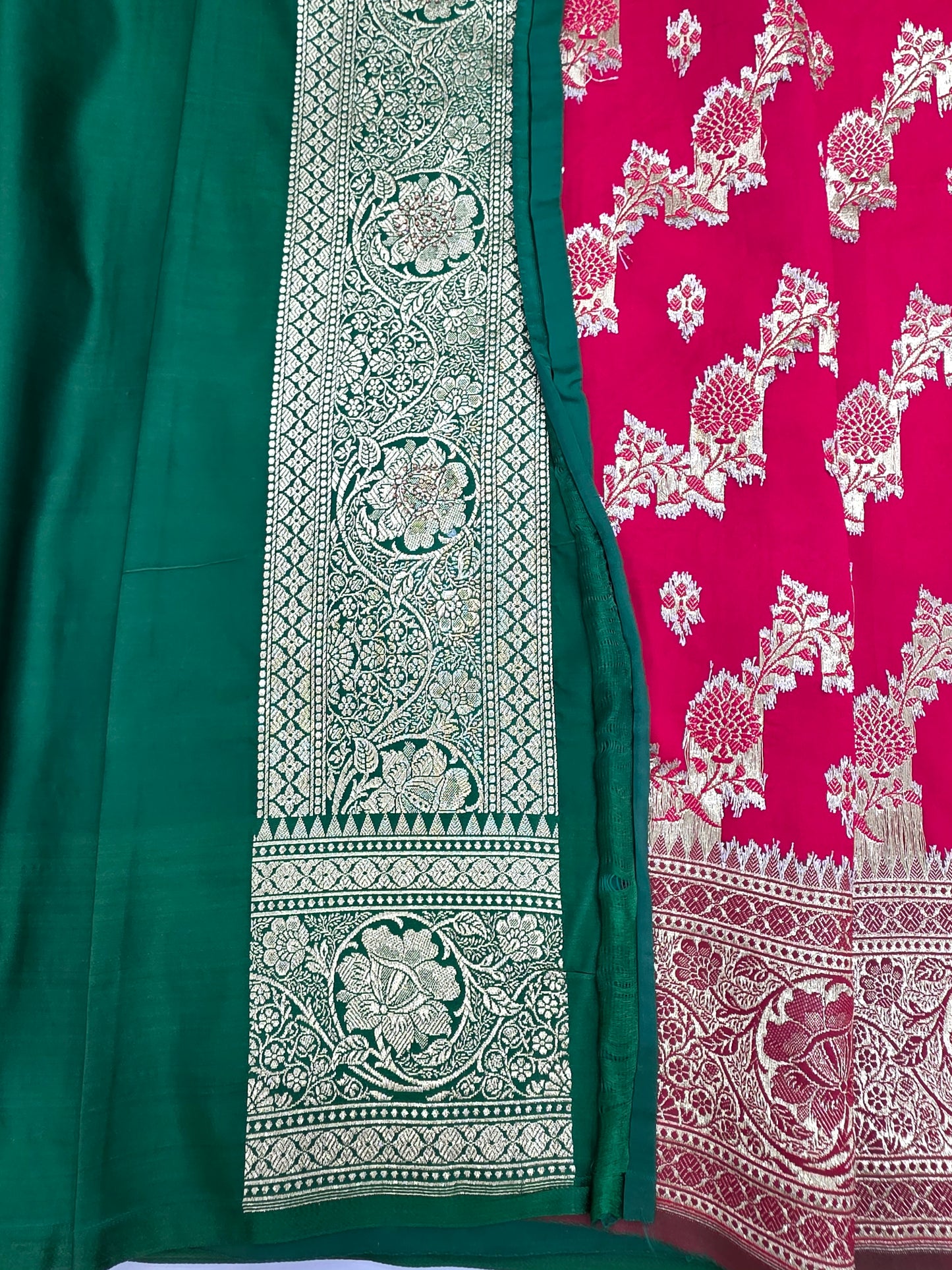 Red Zarkan Swarovski Banarasi Saree