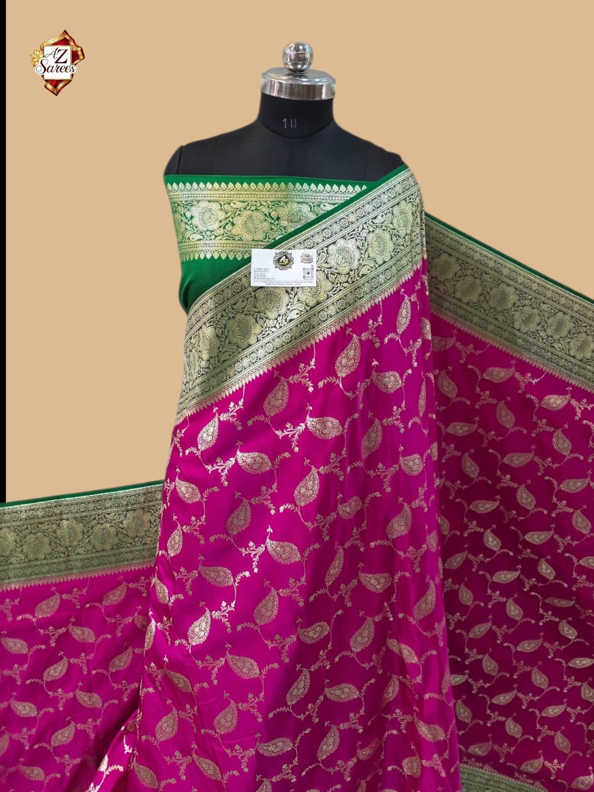 Pink Banarasi Katan Silk Saree
