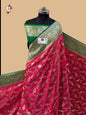 Stawberry Banarasi Katan Silk Saree