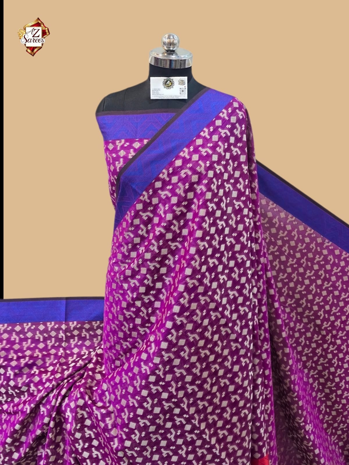 Purple Banarasi Resham Saree