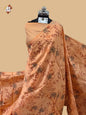 Peach Banarasi Printed Saree