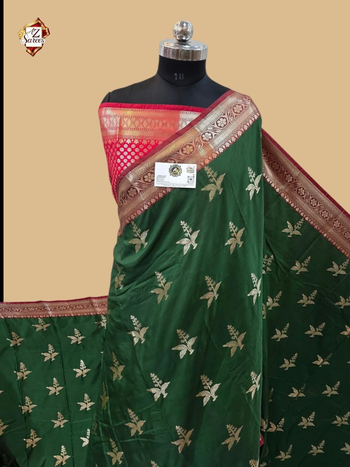 Green Banarasi Silk Saree