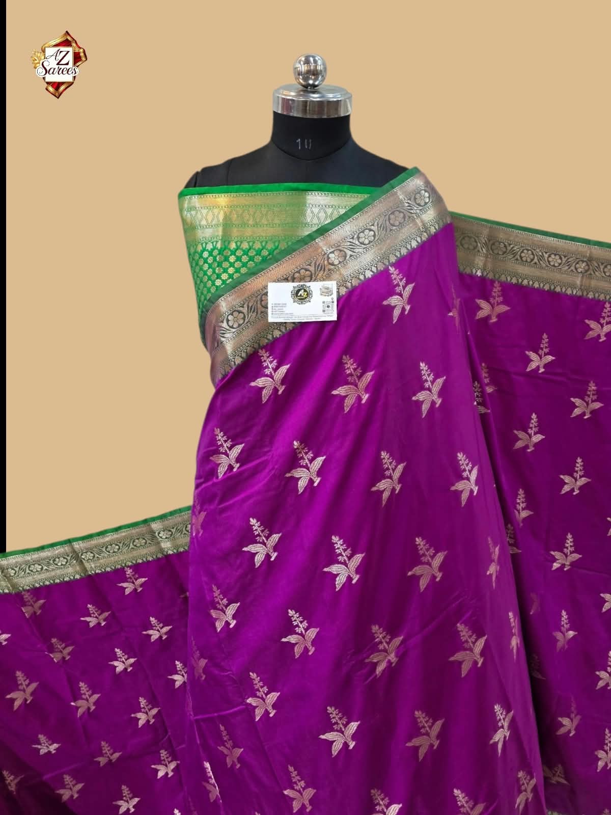 Purple Banarasi Silk Saree