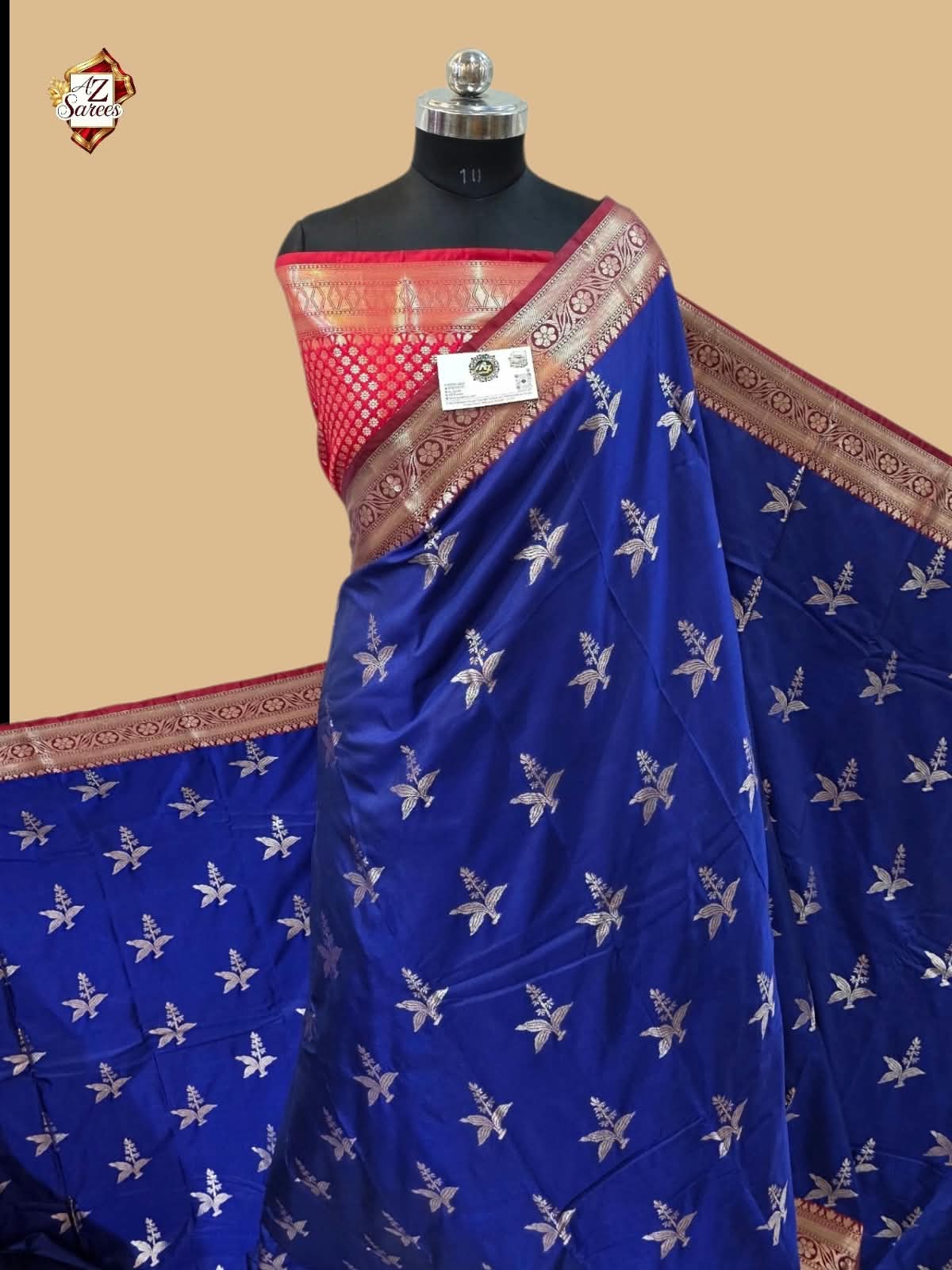 Blue Banarasi Silk Saree