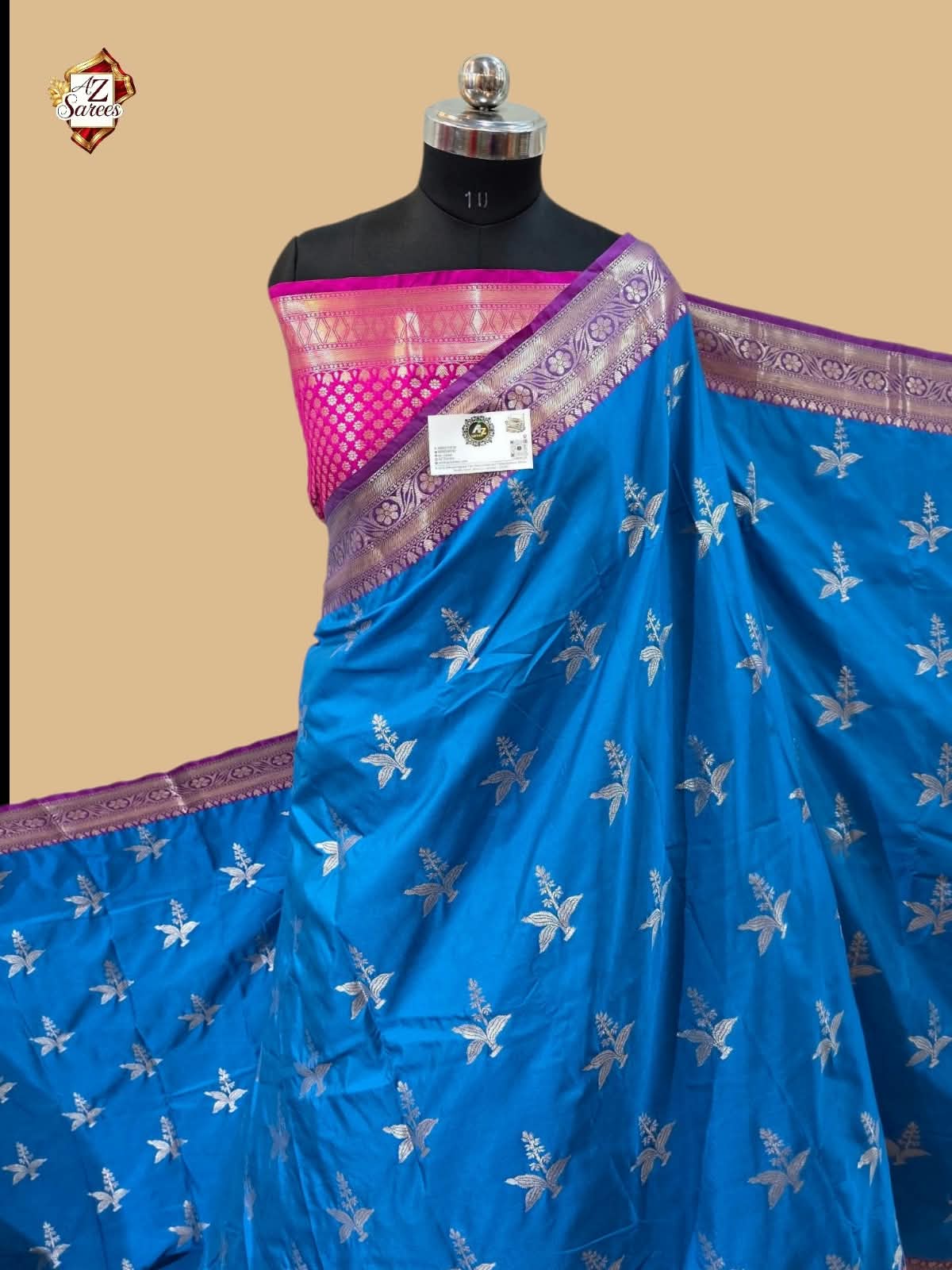 Blue Banarasi Silk Saree