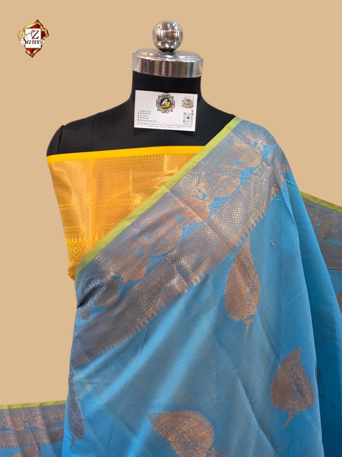 Blue Banarasi Silk Saree