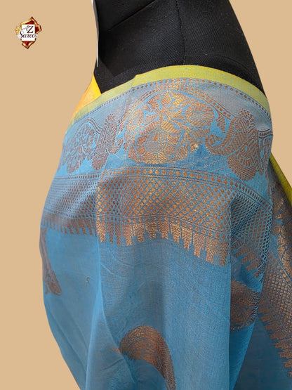 Blue Banarasi Silk Saree