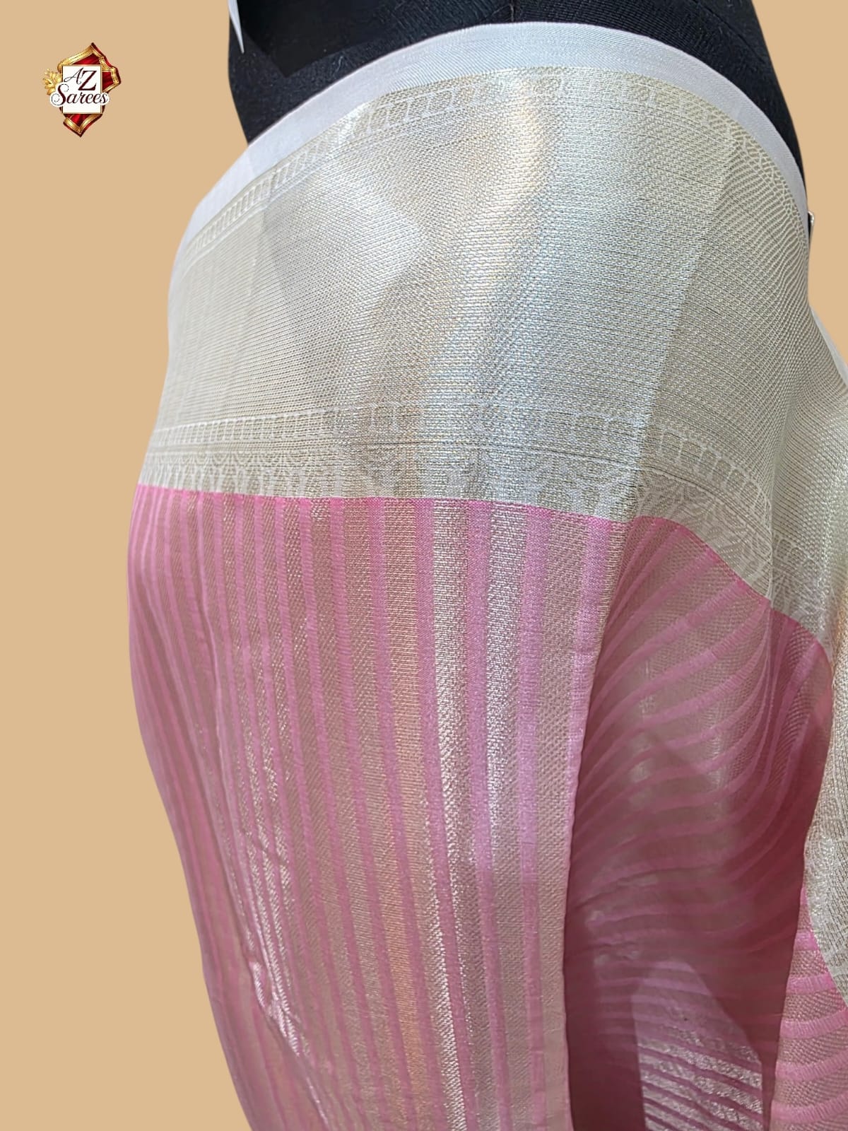 Pink Banarasi Tissue Saree