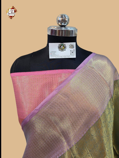 Pista Banarasi Tissue Saree