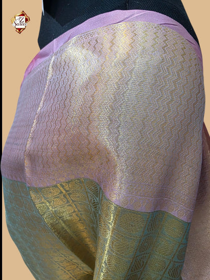 Pista Banarasi Tissue Saree