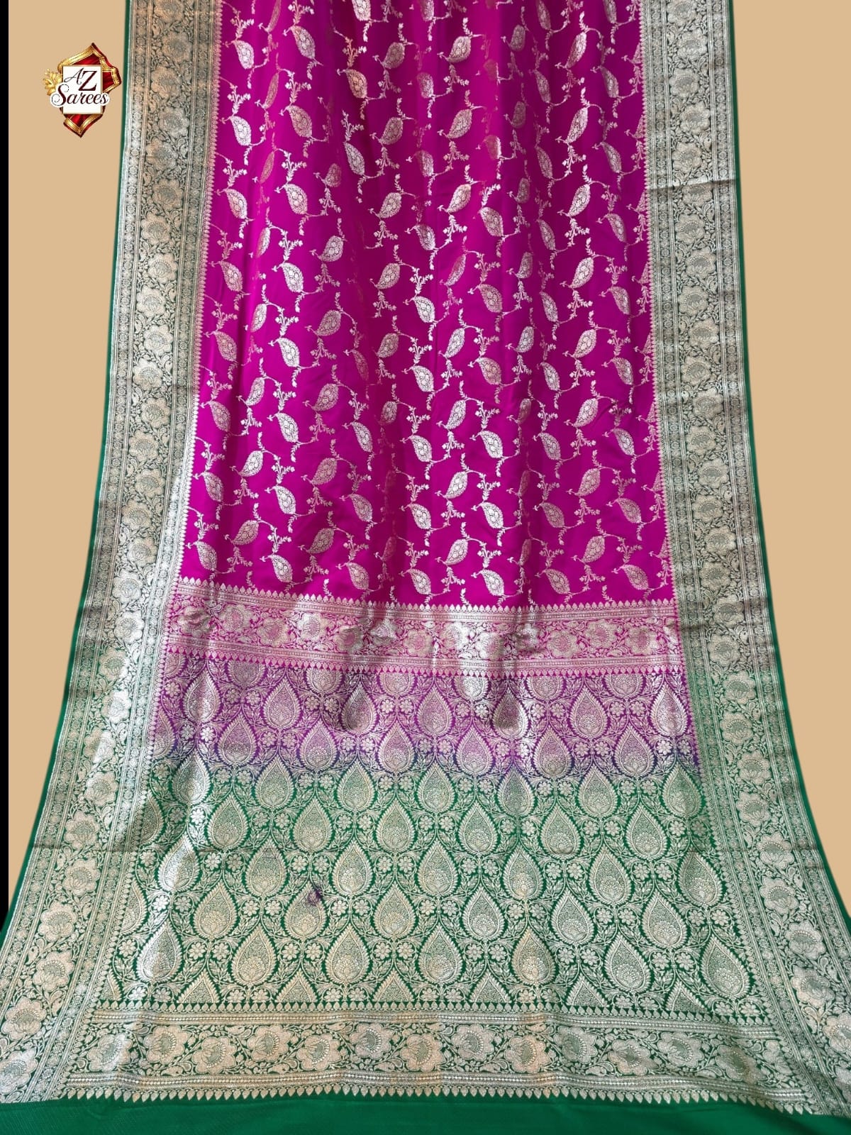 Pink Banarasi Katan Silk Saree