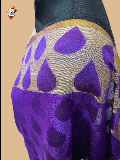 Blue Banarasi Silk Saree