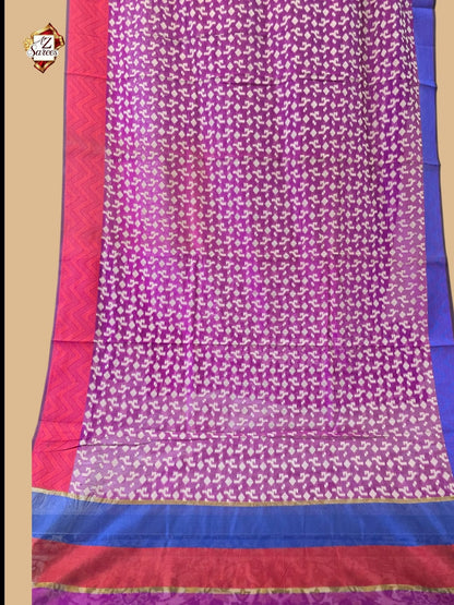 Purple Banarasi Resham Saree