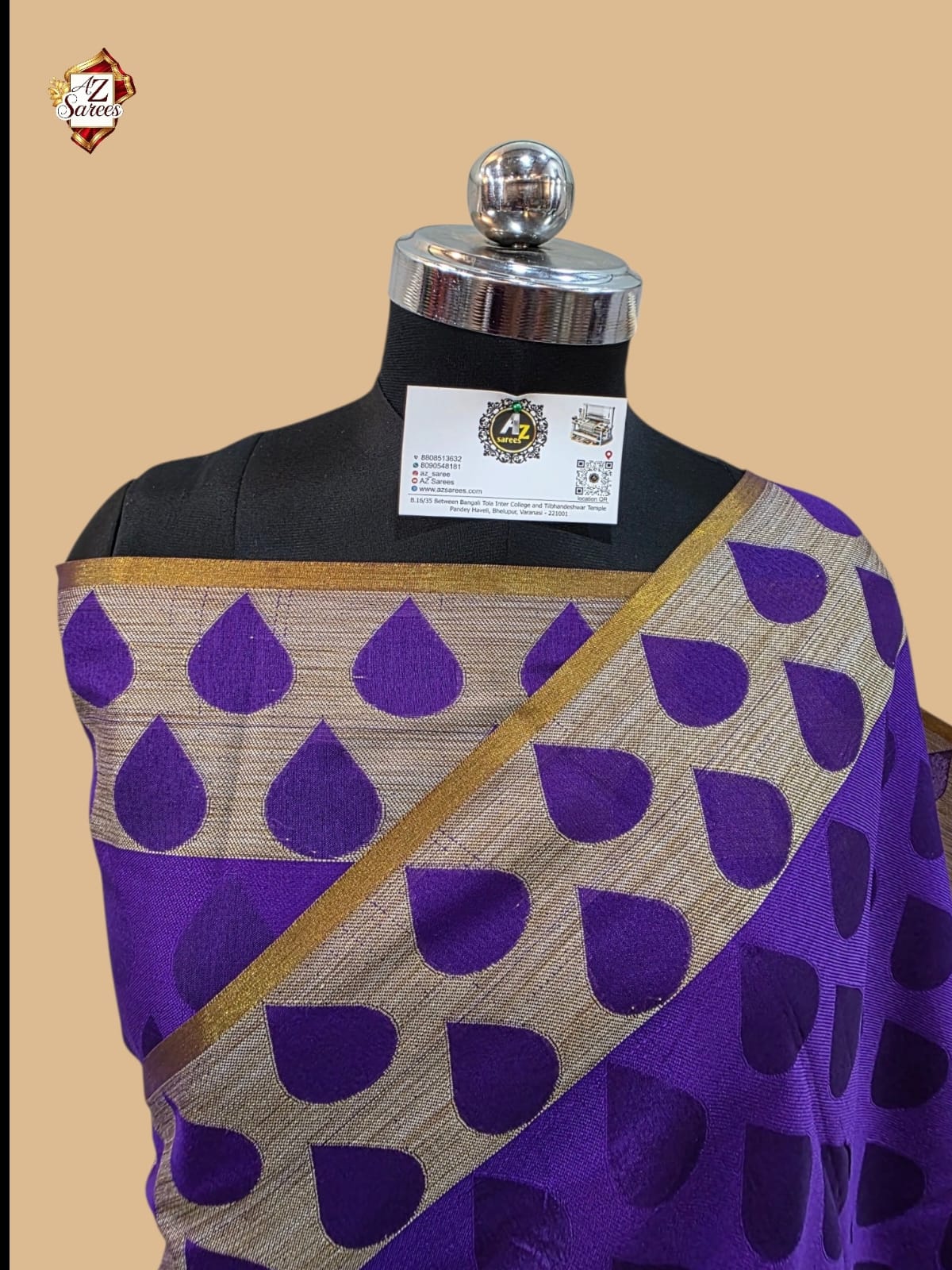 Blue Banarasi Silk Saree