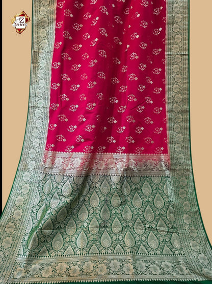 Red Banarasi Katan Silk Saree