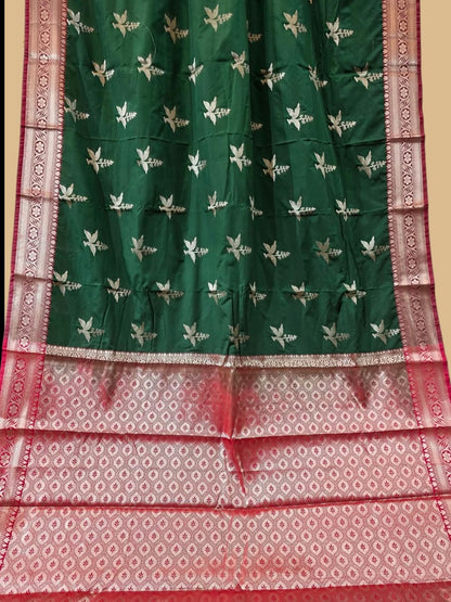 Green Banarasi Silk Saree