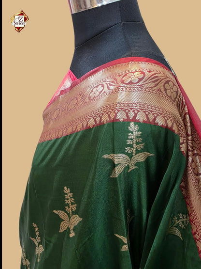 Green Banarasi Silk Saree