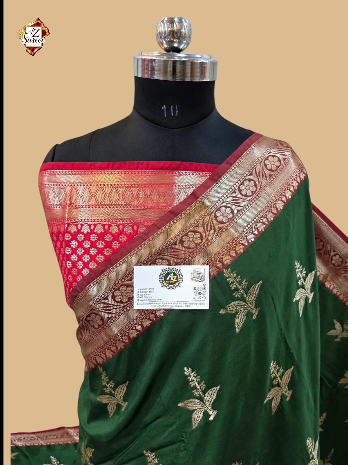 Green Banarasi Silk Saree