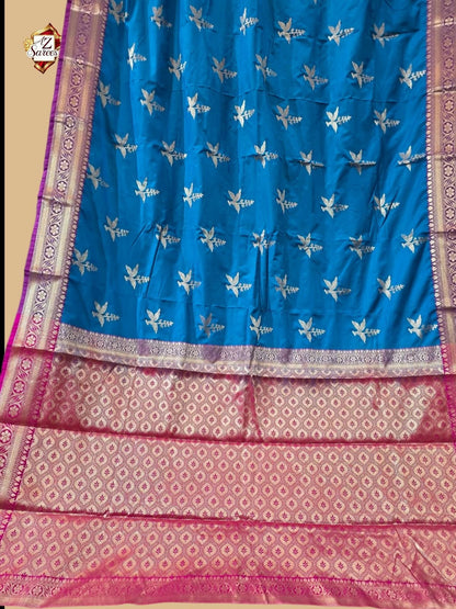 Blue Banarasi Silk Saree