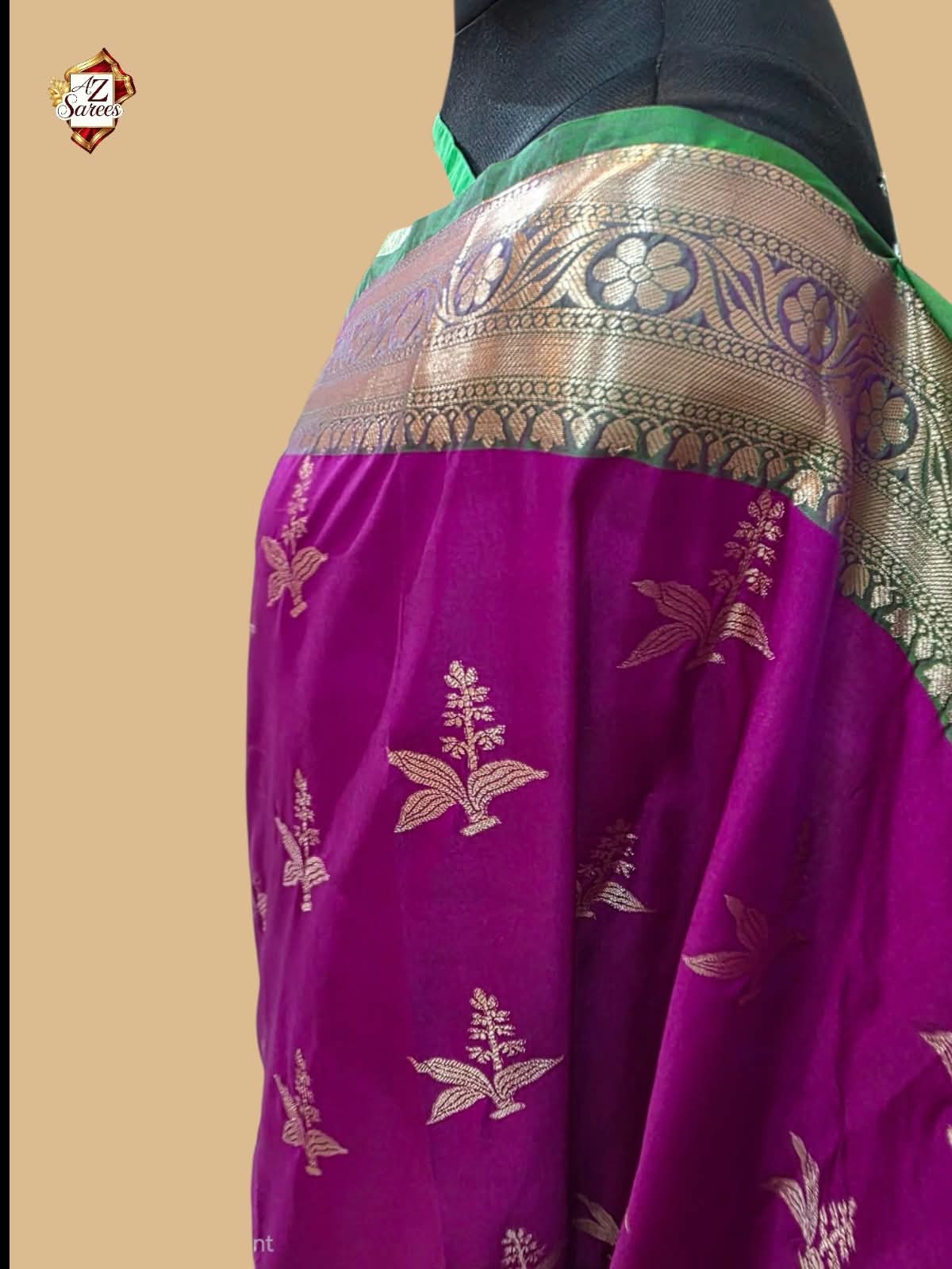 Purple Banarasi Silk Saree
