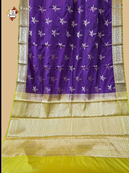 Purple Banarasi Silk Saree