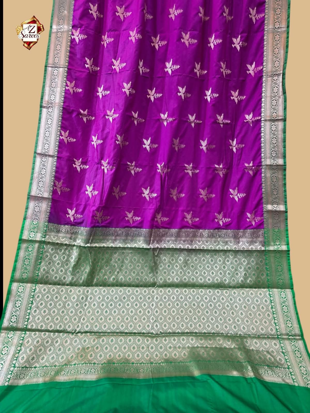 Purple Banarasi Silk Saree