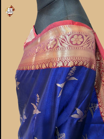 Blue Banarasi Silk Saree