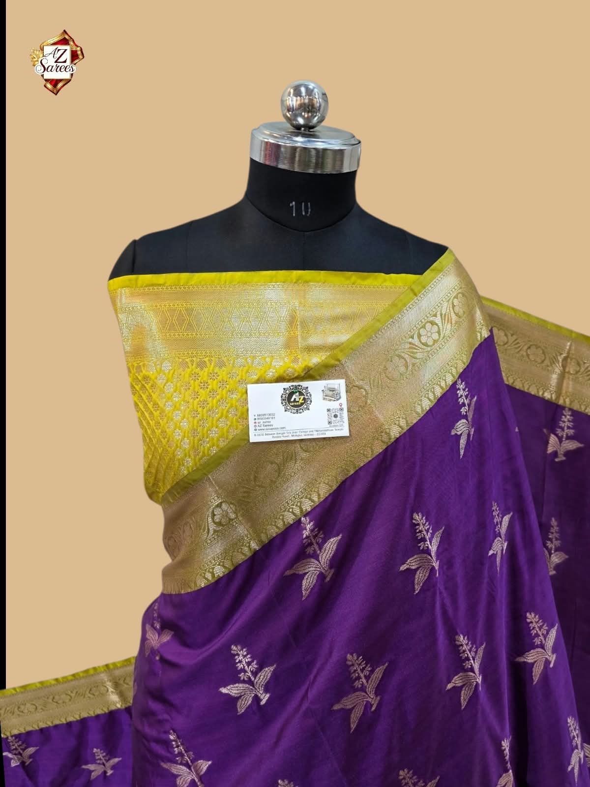 Purple Banarasi Silk Saree
