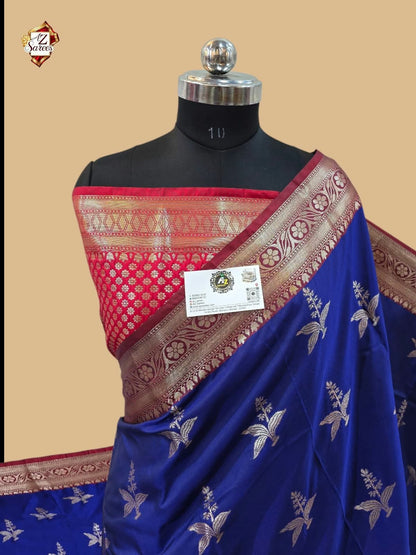 Blue Banarasi Silk Saree