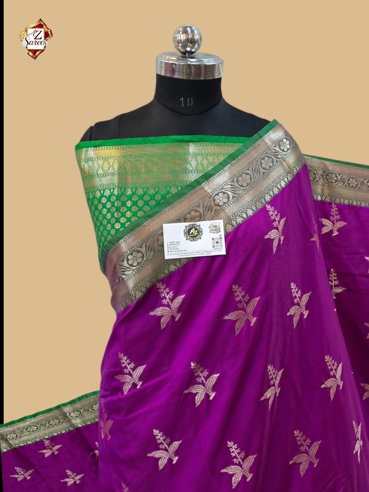 Purple Banarasi Silk Saree