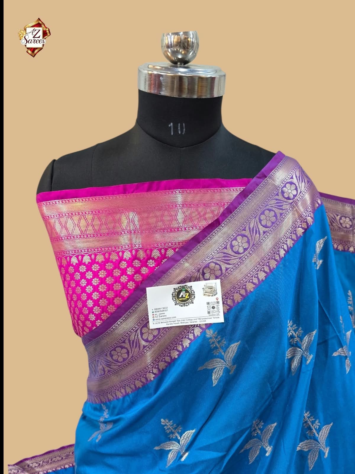 Blue Banarasi Silk Saree