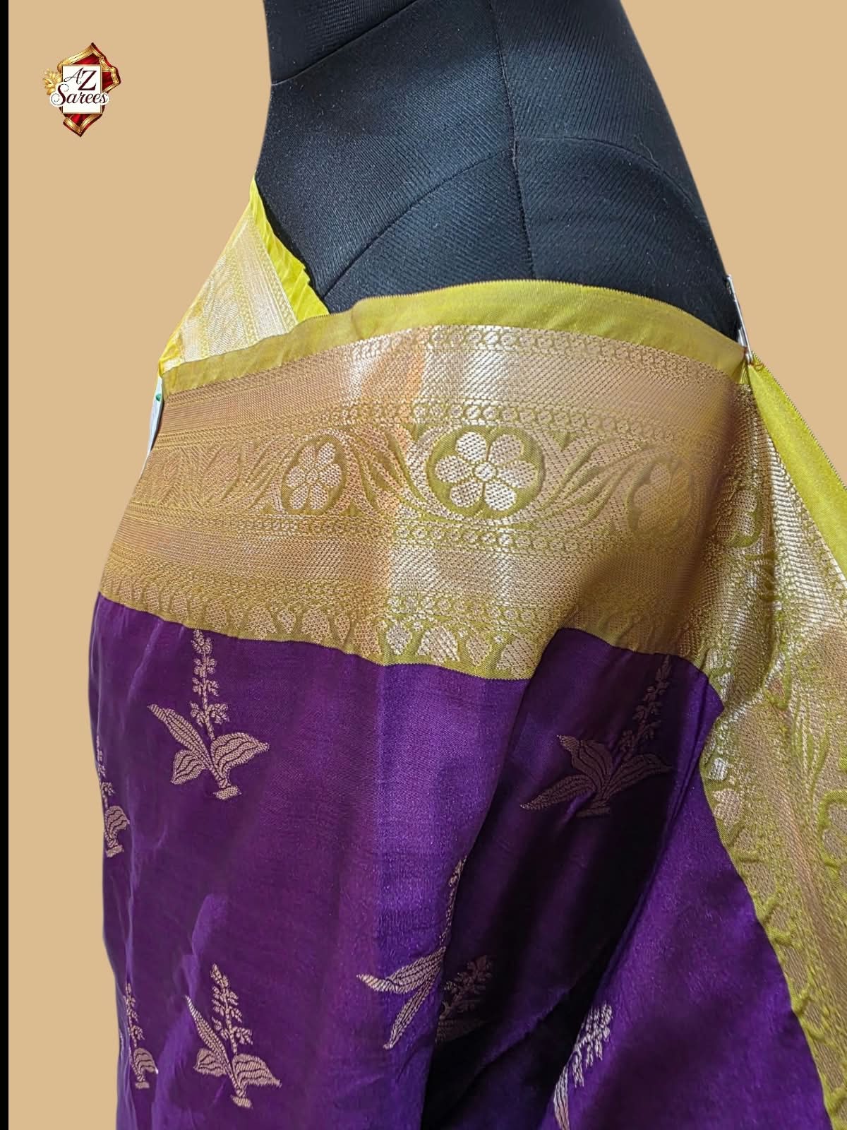 Purple Banarasi Silk Saree