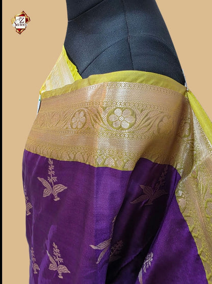 Purple Banarasi Silk Saree