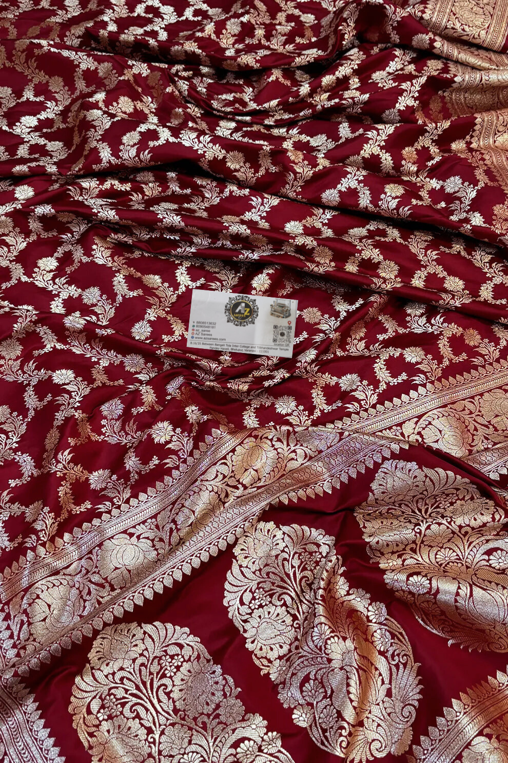 Banarasi katan silk mughlai Jaal