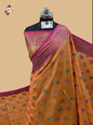 Orange Banarasi Silk Saree