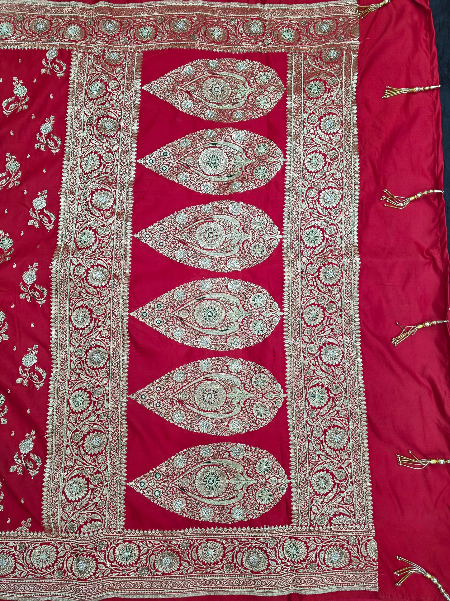 Red Zardozi Zarkan Banarasi Saree