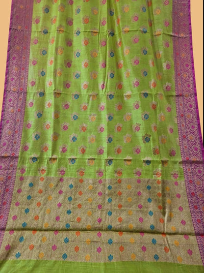 Green Banarasi Silk Saree