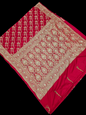 Red Zardozi Zarkan Banarasi Katan Saree