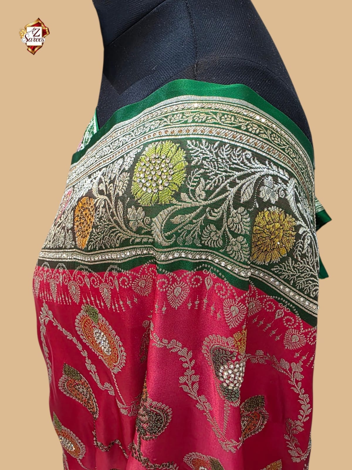 pink Banarasi zarkan Saree