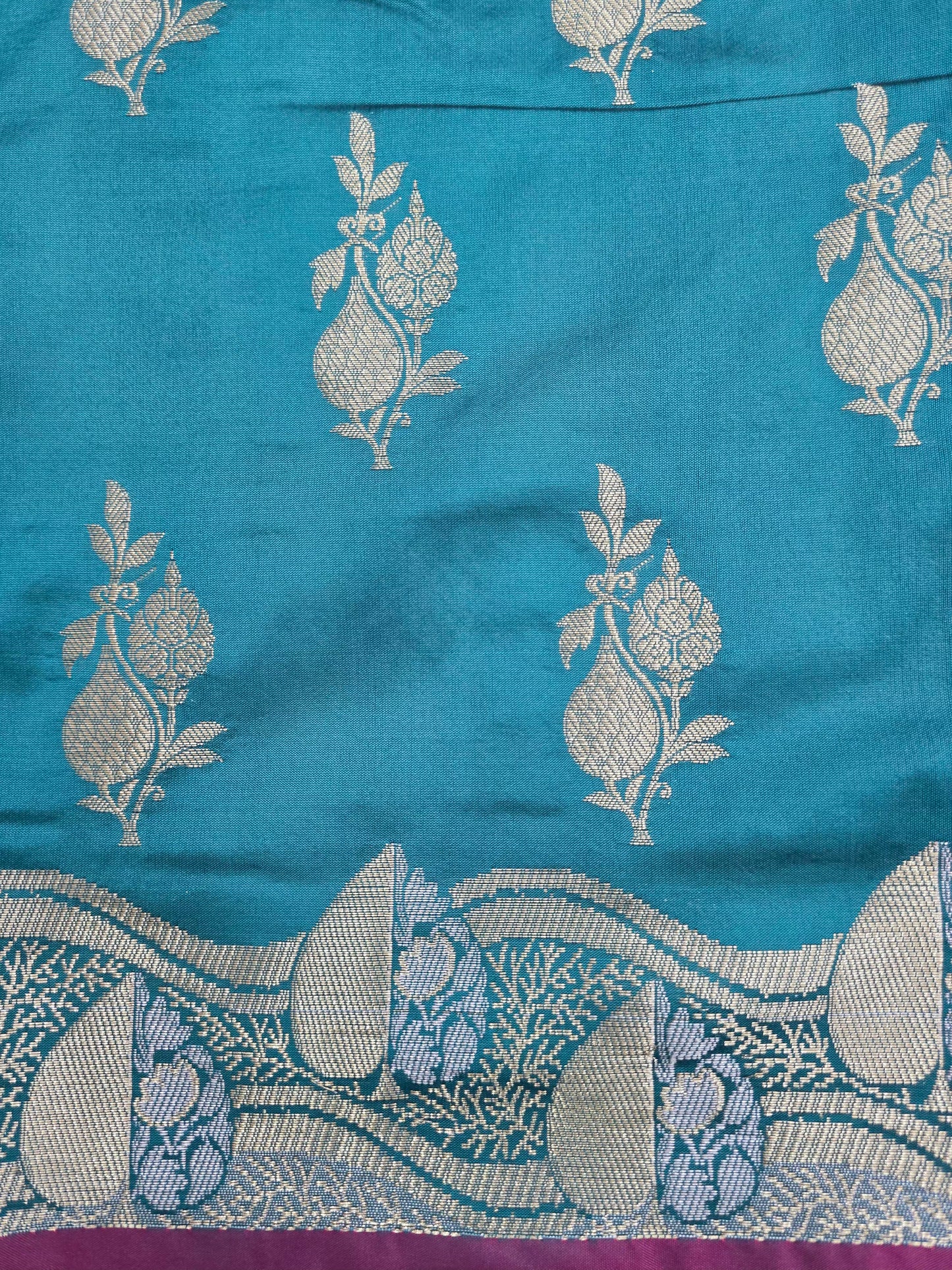 Rama Green Banarasi Katan Saree