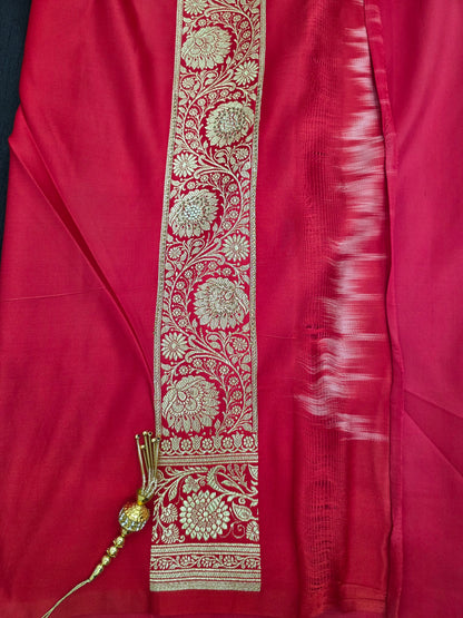 Yello Zarkan Swarovski Banarasi Katan Saree