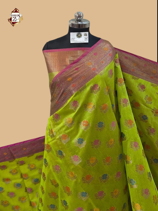 Green Banarasi Silk Saree