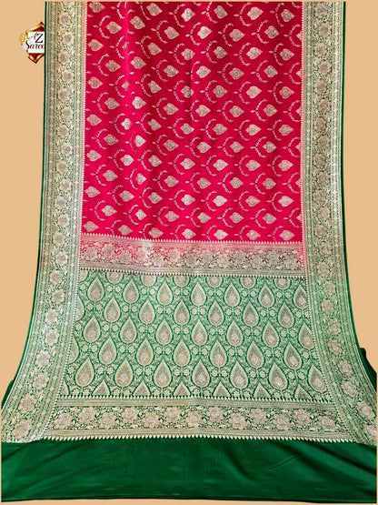 Red Banarasi Zarkan Saree