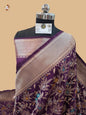 Purple Banarasi Mashru Saree