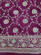 Wine Zardozi Zarkan Banarasi Saree