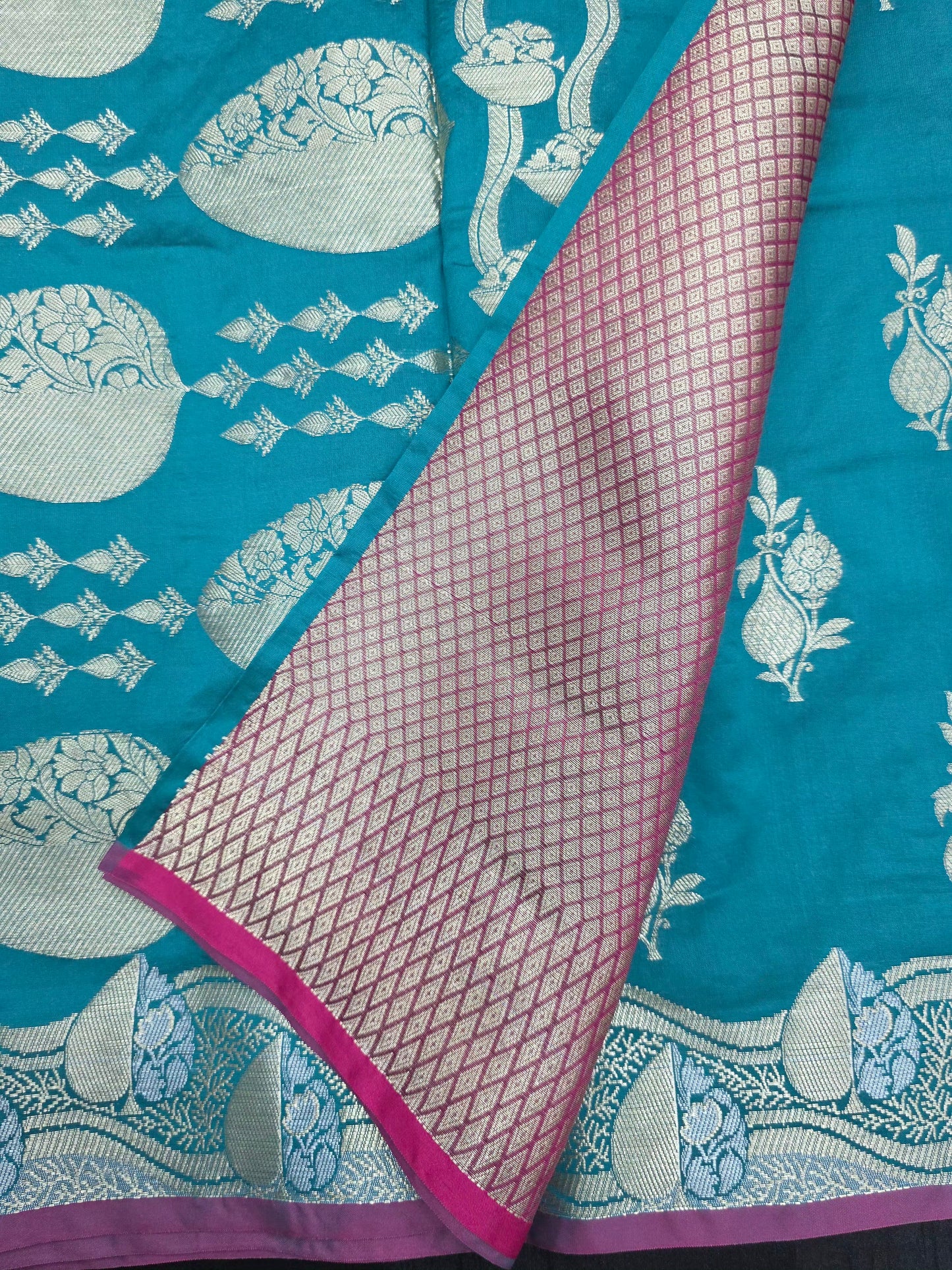 Rama Green Banarasi Katan Saree